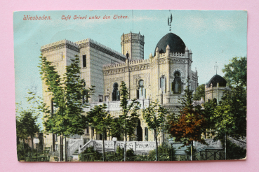 Ansichtskarte AK Wiesbaden 1903 Cafe Orient unter den Eichen Gebäude  Architektur Ortsansicht Hessen